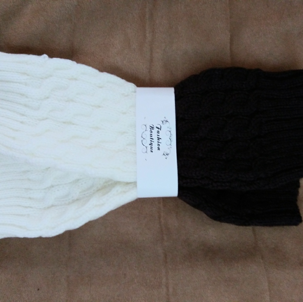 Pair of Knit 12 inch long Boot Toppers